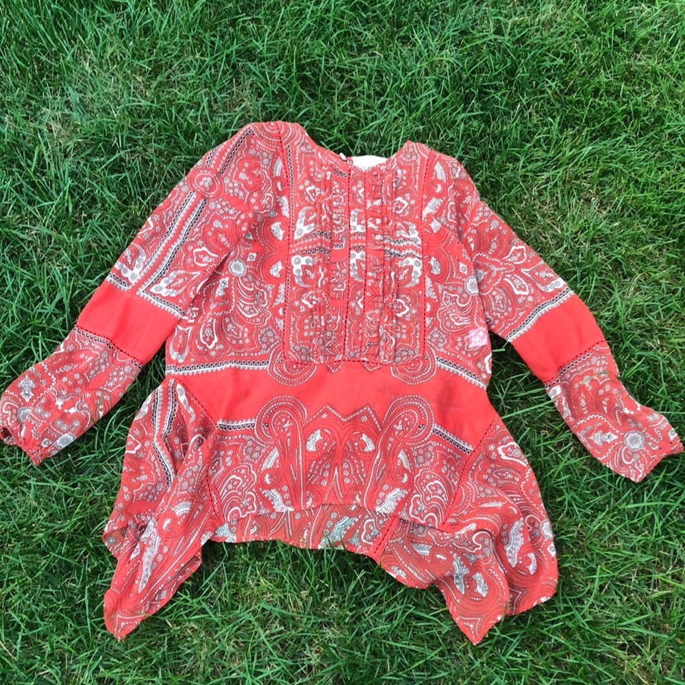 Anthropology Love Sam red top - Picture 1 of 7